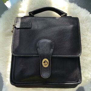 Vintage Coach All Weather Glove Tanned Cowhide Leather Station Tote Hand…